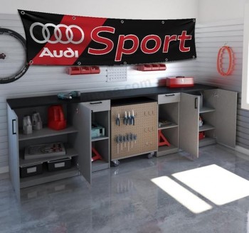 アウディスポーツフラッグ2X8Ftレーシングカーショーマンケーブフラッグガレージ壁の装飾大きな看板屋外屋内バナーと互換性のあるバナー