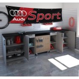 Banner Compatible with Audi Sport Flag 2X8Ft Racing Car Show Man Cave Flag Garage Wall Decor Large Sign Outdoor Indoor Banner