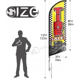 Bandera Swooper Publicitaria de Neumáticos, Venta de Neumáticos Kit de Poste de Bandera de Plumas con Estaca de Tierra de 11 Pies, Kit de Poste de Bandera de Letrero de Negocio Swo