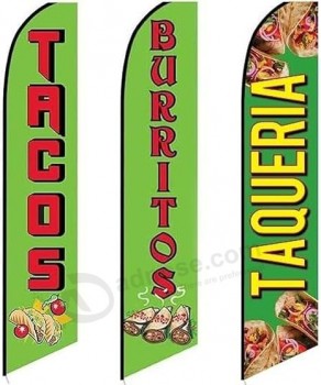 3 Swooper Flags Colazione Pranzo Cena SPECIALE Tacos Burritos & Taqueria