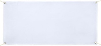 Banner de vinilo Poliéster en blanco Tela Oxford con cuerdas para colgar 2x4 pies Impresión de bricolaje Letreros de vinilo para interiores y exteriores Publicidad Publicidad Displ