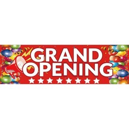 Tatuo Grand Opening Banner, 3 x 10 ft Neues Geschäft Grand Opening Schild und Seil, Oxford Tuch Grand Opening Party Zubehör