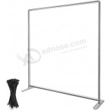 Backdrop Metal Frame 6'W x 6'H Metal Frame Stainless Steel Banner Support for Photography Halloween Birthday Party Indoor Outdoor Activity