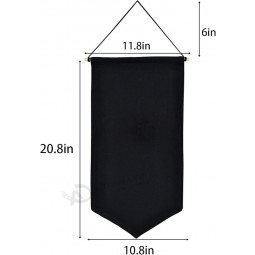 2 piezas DIY Long Blank Canvas Banner Banderas Banners de exhibición de pared Esmalte Pin Banners Colección de solapa Insignia de lona de almacenamiento Tapices de pared con varill