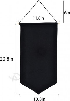 2 stks DIY Lange Lege Canvas Banner Vlaggen Muur Display Banners Emaille Pin Banners Collectie Revers Badge Opslag Canvas Muur Opknoping met Staaf