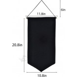 2pcs fai da te lungo tela bianca banner bandiere display da parete banner smalto pin banner collezione bavero badge stoccaggio tela appeso a parete con asta