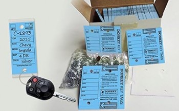 Autoprotection laminée (250 étiquettes par boîte avec anneaux métalliques) (bleu)