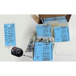 Autoprotezione laminata (250 etichette per scatola con anelli in metallo) (blu)