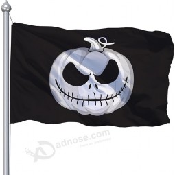 Halloween-Flagge 3x5 im Freien, große Halloween-Flaggen Für draußen Fahnenmast, doppelt gedruckt 3x5 Ft gruselige weiße Kürbisflagge, Haloween-Banner
