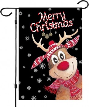 Christmas Garden Flags,Christmas Flags Elk Christmas House Flags 12.5 x 18 Inch Outdoor Christmas Flags for Christmas Garden Decoration