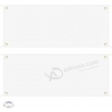 PATIKIL 2 pz vinile bianco striscioni segni per decorare 2'x5' sublimazione bianco striscione con corda appesa per affari esterno parete esterna