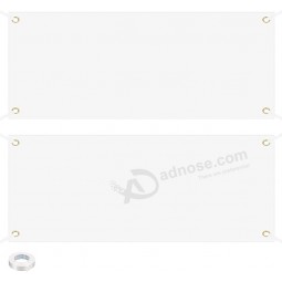 patikil 2 PCS Vinyl Blank Banner Zeichen zur Dekoration 2 'x5' Sublimation weißes Banner mit hängendem Seil für Geschäft außerhalb der Außenwand