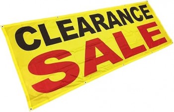 4 Less Co 3x8 Feet CLEARANCE Vinyl Alternative Banner Fabric Polyester SALE Sign With Grommets yb