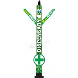 Dispensary Air Dancer de 18 pieds de haut gonflable - Side-Side Eye-Catch-Ear-Tack Delta Gummies & Pre-Rolls Puppet pour la publicité de dispensaire