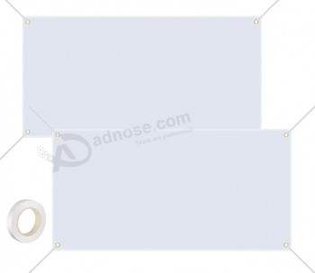 Blank Banners Sign to Decorate, 2 Pcs Large Blank Vinyl Banner Signs with Hanging Ropes, DIY Blank Sublimation Vinyl Banners for Christmas