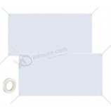 Letrero de pancartas en blanco para decorar, 2 piezas de letreros grandes de carteles de vinilo en blanco con cuerdas para colgar, pancartas de vinilo de sublimación en blanco de b