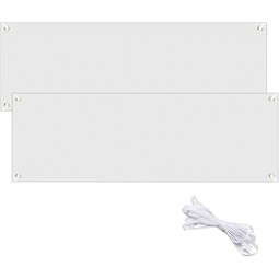 2 Sätze 2 x 6 Ft bemalbares Polyester-Blanko-Banner, leere Bannerschilder, blankes Polyester-Stoffbanner mit hängendem Seil für die Innendekoration im Freien