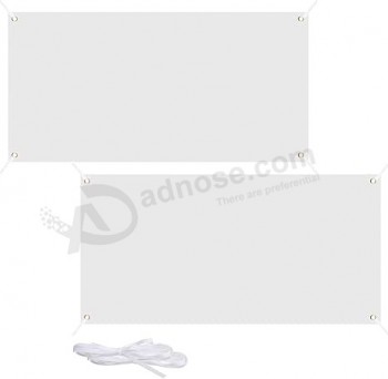 2 Pack Grote Banners Borden Overschilderbare Blanco Banners 2 x 6 Voet Witte Vlaggen Effen Maak Je Eigen Banner DIY Feest Festival Viering Sport