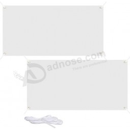 2er Pack große Banner Schilder bemalbare leere Banner 2 x 6 Fuß weiße Flaggen glatt machen Sie Ihr eigenes Banner DIY Party Festival Feier Sport