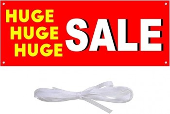Extra Large Huge Sale Banner, 96.5×37.4 Inch Durable Huge Sale Banner Outdoor Indoor Signs with Rope | Polyester