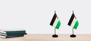 Palästina Palästinensische kleine Mini-Schreibtisch-Flagge Set Miniatur Palästina Palästinensische Tisch Büro Flagge mit 13