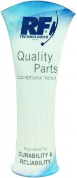 Pop Up Allure Fabric Tension Banner Stands-Arc Angle (with Custom Graphics Double Sided)
