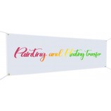 1.6Ft x 9.8Ft Poliestere Oxford Blank Banner, Banner Bianco Segni con Corde Appese, Sublimazione Fai Da Te Vinile Banner Vuoto per Halloween Ringraziamento