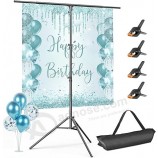 EMART T Shaped Backdrop Stand - 8.5x5ft - Portatile T Stand Backdrop Supporto, Photo Back Drop Regolabile Stand con clip