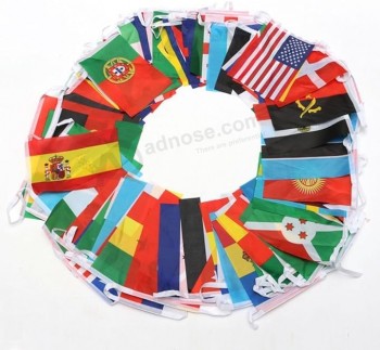 Anley 100 landen String vlag, internationale bunting wimpel banner, decoratie voor Grand Opening, Sports Bar, Party Events - 82 voet 100 vlaggen