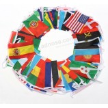 Anley 100 pays String drapeau, International Bunting fanion bannière, décoration pour grande ouverture, bar sportif, événements de fête - 82 pieds 100 drapeaux