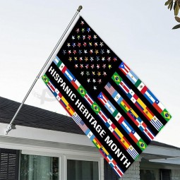 Mois du patrimoine hispanique Drapeaux latino-américains National 22 pays hispanophones Mois du patrimoine latino Décoration pour la maison de classe