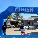 20Ft opblaasbare boog opblaasbare start finish lijn boog met blazer, openlucht opblaasbare boog voor feest, 5K Race, Reclamehandel