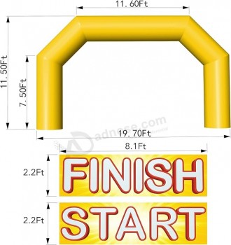 20Ft Inflatable Arch Inflatable Start Finish Line Arch with Blower,Outdoor Inflatable Archway for Party,5K Race,Advertising Commerce