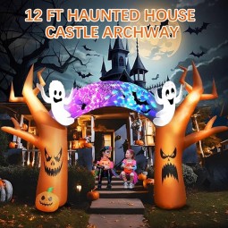 ハロウィーンインフレータブル屋外庭の装飾、不気味なライトアップブローアップインフレータブルハロウィーンの外装飾、ゴースト、カボチャ、