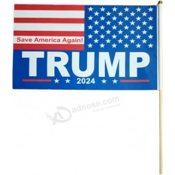 トランプ2024フラッグ、2024年トランプ大統領の両面ハンドフラッグ