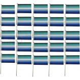 Bandera de palo MLM, poliéster LGBTQ 14 * 21cm MLM Vincian Pride mini estandarte de la bandera de la mano con el mástil (25 piezas)