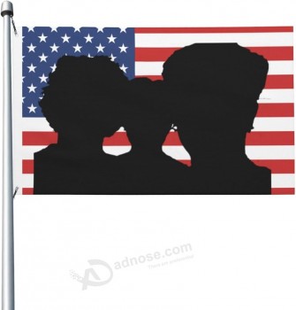 Drapeau américain rose personnalisé 3X5 pieds drapeau personnalisé avec décoration de salle photo pour hommes et femmes à l’intérieur et à l’extérieur
