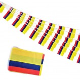 Colombie petit drapeau à corde, 50 pieds 38 pcs colombienne fanion bannière banderoles drapeaux, événements patriotiques, jour de l’indépendance, festival de pays