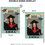 Bandiera di laurea personalizzata, personalizza la bandiera con la foto Classe dell'anno 2022 Bandiera da giardino di laurea Striscione da cortile per il fiore esterno della casa