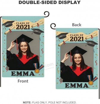 Personalized Graduation Flag, Customize Flag with Photo Year Class of 2022 Graduation Garden Flag Yard Banner for Outside House Flower