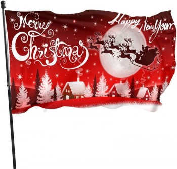 Christmas Flag 3x5 Ft Outdoor Flag,New Year Holiday Flag For Xmas Party Garden Yard House Decoration Color