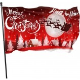 Drapeau de Noël 3x5 ft drapeau extérieur, drapeau de vacances du Nouvel An pour la fête de Noël jardin cour maison décoration couleur