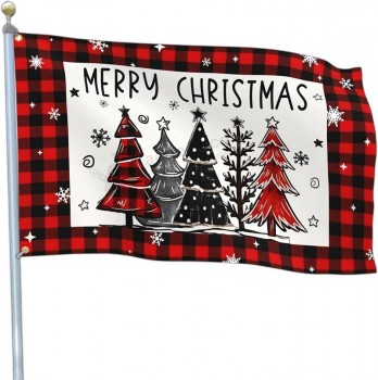 メリークリスマスの旗3x5屋外両面新年あけましておめでとうございますの旗クリスマスの旗の外側のクリスマスの家の装飾の旗のバナー
