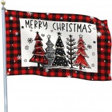 Joyeux Noël drapeaux 3x5 extérieur double face Bonne Année Drapeaux de Noël pour l’extérieur Noël maisons décorations drapeaux bannières