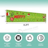 Grande bannière de joyeux Noël pour clôture Joyeux Noël Vacances d’hiver Noël Décorations de fête de Noël et fournitures pour la maison