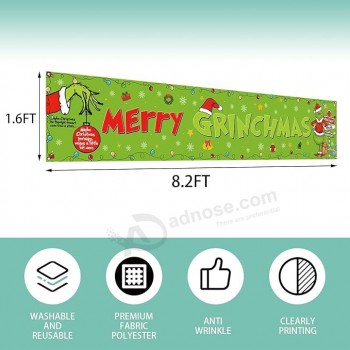Grote vrolijke kerstbanner voor hek Vrolijke kerst winter vakantie kerst kerst feest decoraties en benodigdheden voor thuis