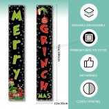 Joyeux Noël Porche Bannière Noël Porche Panneau de Bienvenue Noël Noël Hiver Vacances Décorations de Fête-12×71''