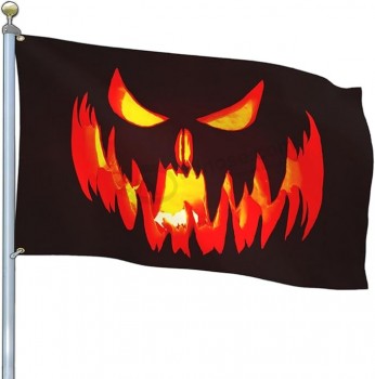 Halloween Flag 3x5 Outdoor Double Sided Scary Halloween Fall Pumpkin Flags for Outside Halloween Thanksgiving Party Decoration Banner