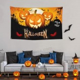 Bandiera di Halloween 3x5 Bandiere di zucca spaventose di Halloween spaventose a doppia faccia per la decorazione della festa del Ringraziamento di Halloween all'aperto