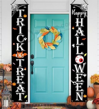 Halloween Decoraties Binnen Buiten TRICK OR TREAT Gelukkig HALLOWEEN Banner Veranda Welkom Teken Decor voor Thuis Deur Muur Feest